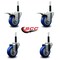 Service Caster 3.5'' Blue Poly Swivel 3/4'' Expanding Stem Caster Set 2 Total Lock Brakes, 4PK SCC-EXTTL20S3514-PPUB-BLUE-2-S-2-34 - alternate 5